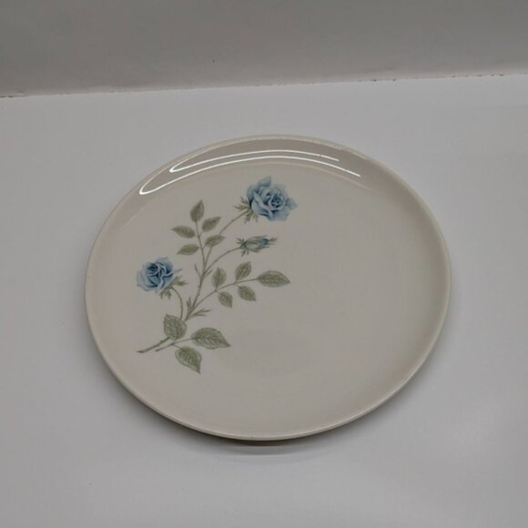 Syracuse China Concord Rose Plate 8.25" Blue Floral Vintage USA Dinnerware - Picture 1 of 6